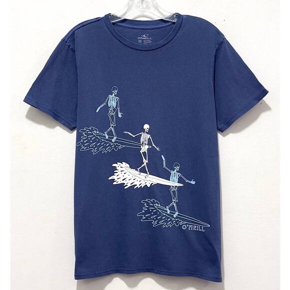NWT: O'Neill - Women's Blue, Oversized, Party Wave, Graphic T-shirt (size XS) - Picture 1 of 2